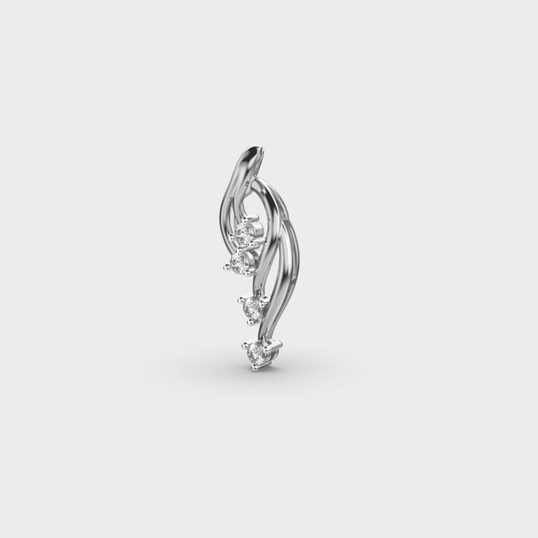 Falling Petals Diamond Pendant (Without Chain)