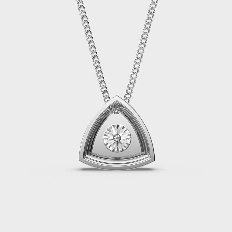 Classy Reuleaux Padma Cut Diamond Pendant