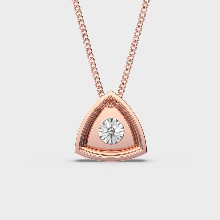 Classy Reuleaux Padma Cut Diamond Pendant