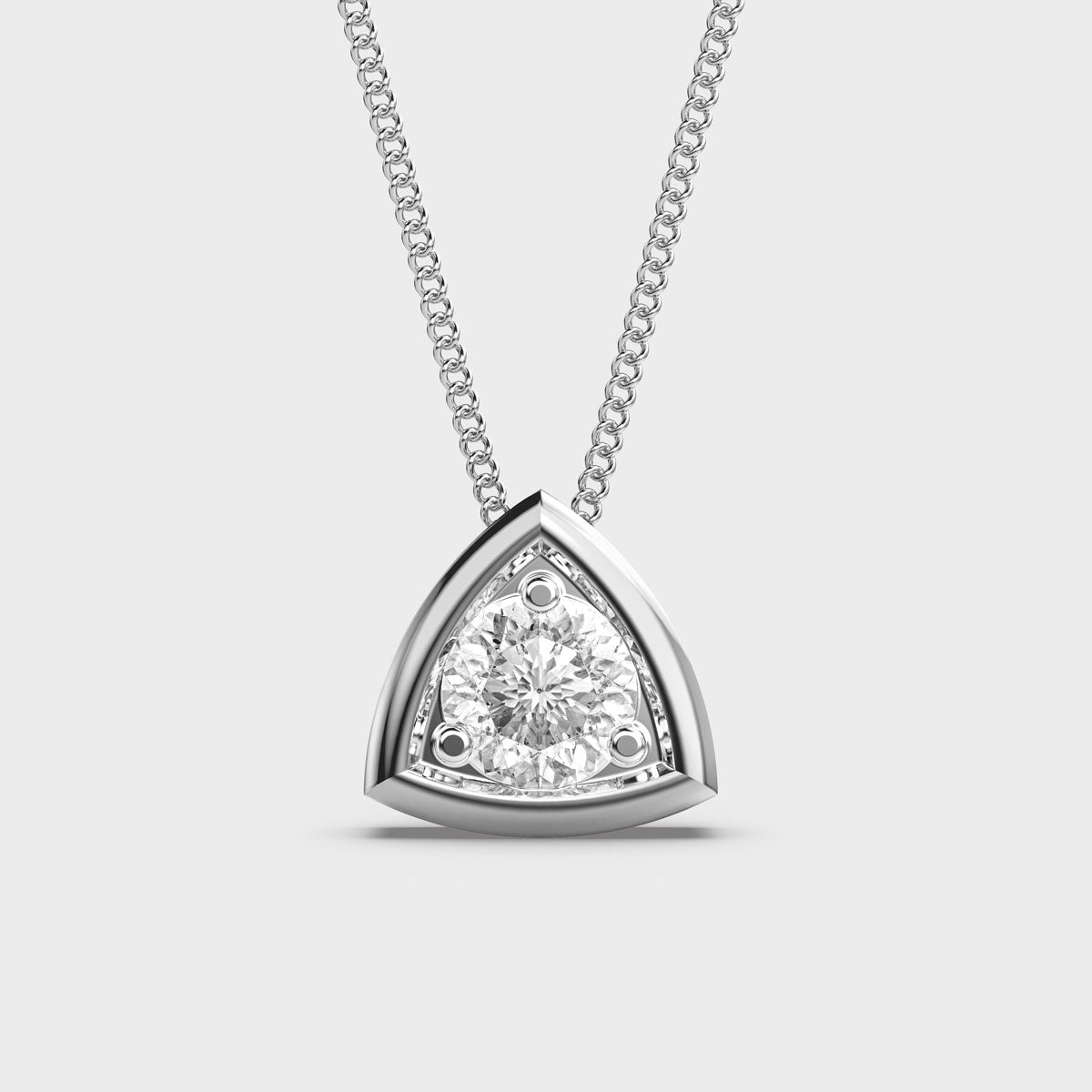 Classy Reuleaux Padma Cut Diamond Pendant