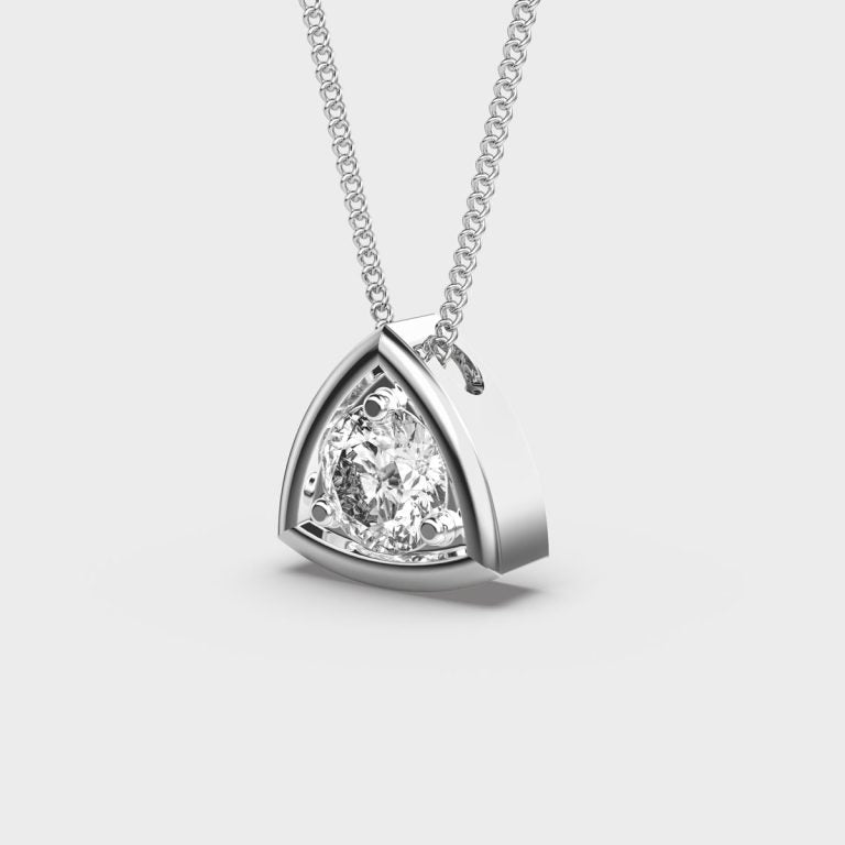 Classy Reuleaux Padma Cut Diamond Pendant
