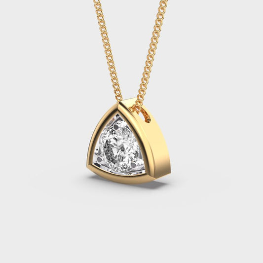 Classy Reuleaux Padma Cut Diamond Pendant