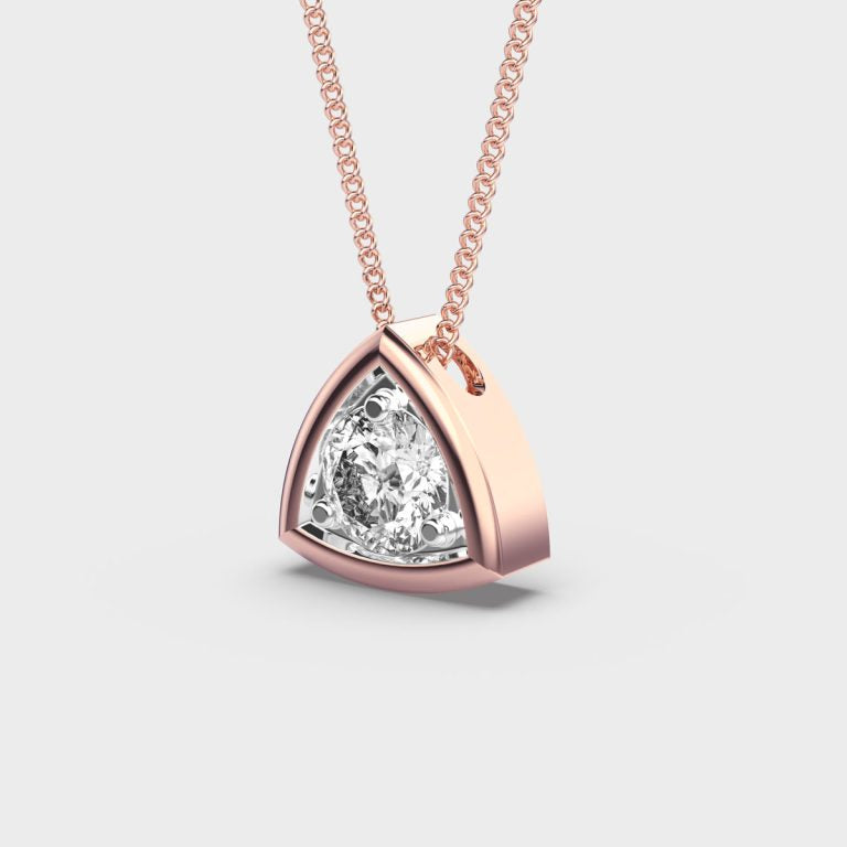 Classy Reuleaux Padma Cut Diamond Pendant