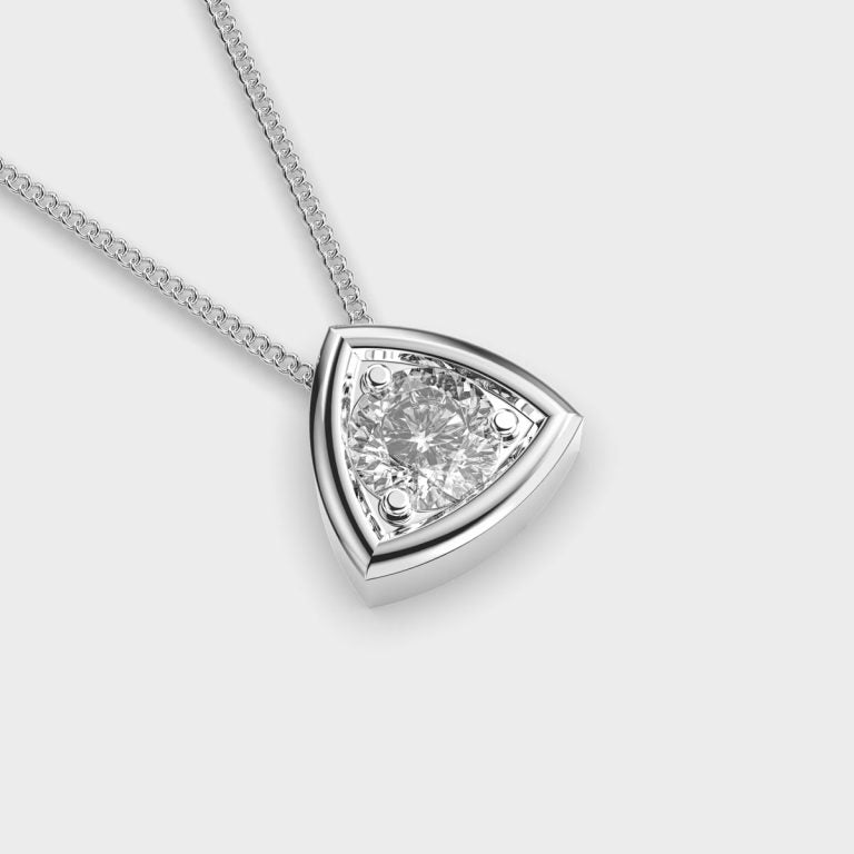 Classy Reuleaux Padma Cut Diamond Pendant