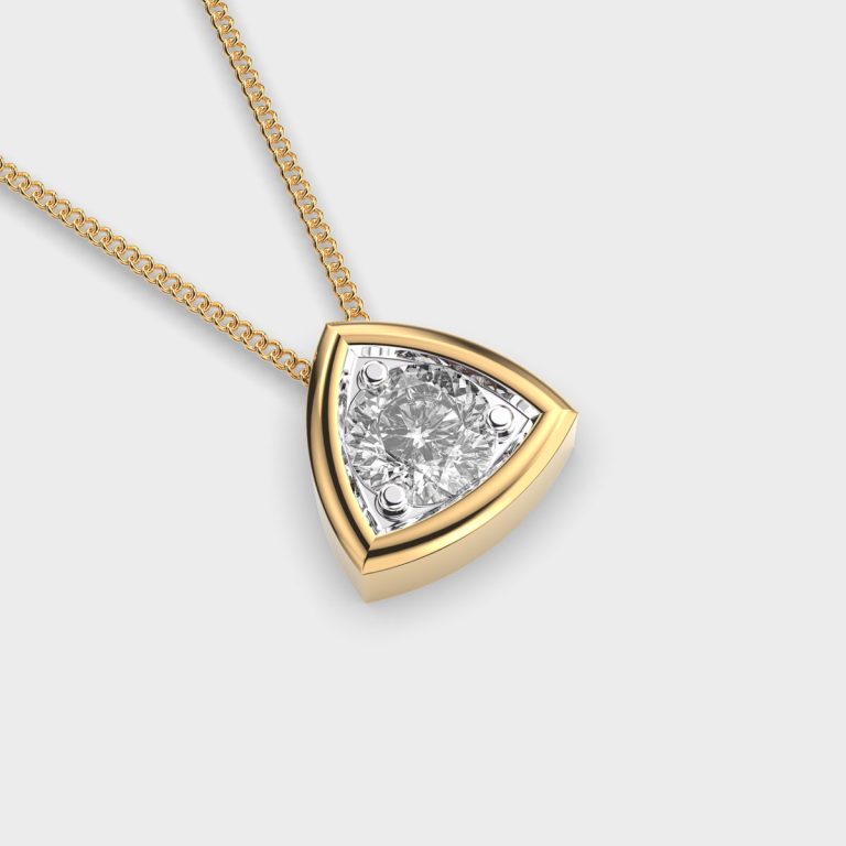 Classy Reuleaux Padma Cut Diamond Pendant