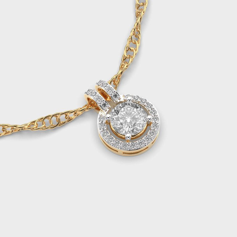 Globular Glam Padma Cut Diamond Pendant