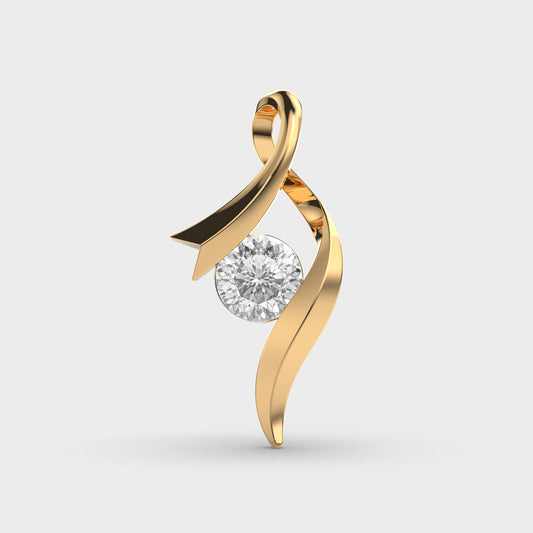 Swirling Ribbons Padma Cut Diamond Pendant