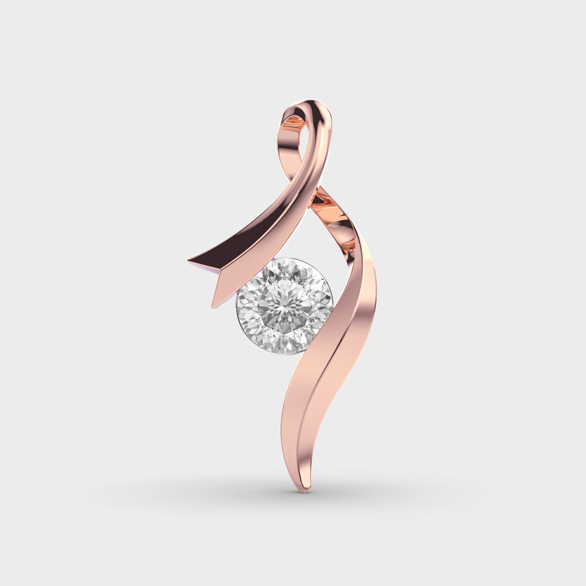 Swirling Ribbons Padma Cut Diamond Pendant