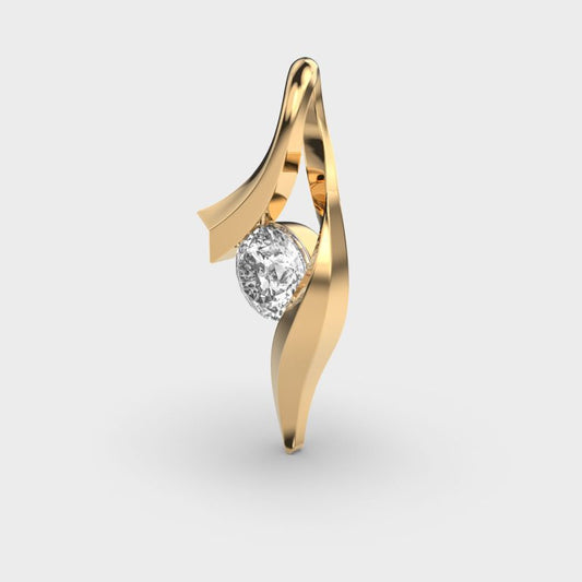 Swirling Ribbons Padma Cut Diamond Pendant