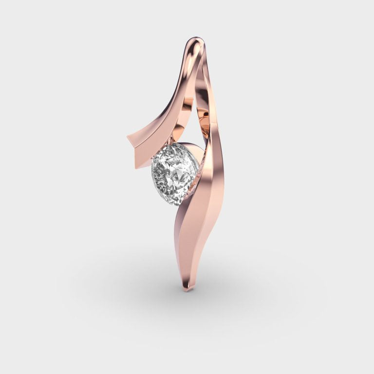 Swirling Ribbons Padma Cut Diamond Pendant