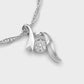 Swirling Ribbons Padma Cut Diamond Pendant