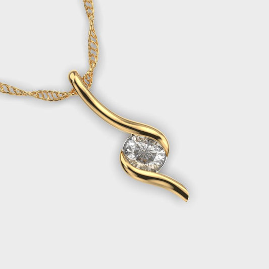 Modish Glamour Padma Cut Diamond Pendant